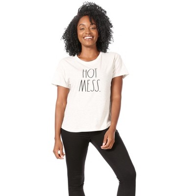 RAE DUNN - Women's Short Sleeve Shirttail Hem T-Shirt