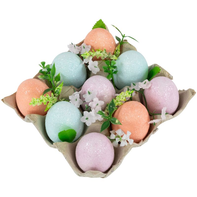 Northlight Pastel Easter Eggs with Carton Decoration - 6.25" - Set of 9, 3 of 7