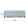 Vynxaria Light Sky Storage Ottoman - Stylish & Functional Organizer - 3 of 4