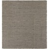 Unique Loom Laurel Handwoven Jute Collection Area Rug - Haven (7' 10" Square Black and White) - 2 of 4