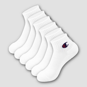 Champion Girls' 6pk Ankle Socks - White - 1 of 4