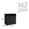 Depot E-Shop Dresser with Spacious 3-Drawer and Single-Door Storage Cabinet - 4 of 4