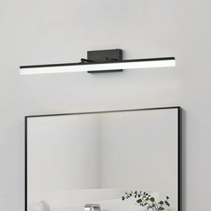 Modern LED Vanity Light, Brushed Gold Wall Fixture with Frosted Acrylic for Bathroom Mirror or Makeup - 1 of 4