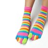 Rainbow Striped Pattern Toe Socks from the Sock Panda (Women's Sizes, Adult Medium) - 3 of 3
