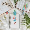 6pcs 5D Feather Butterfly Diamond Art Bookmarks Acrylic Feathers Flower Diamond Art Bookmarks Pendant Diamond Art Bookmark Kits for Adults Kids - 4 of 4