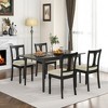 Tangkula Set of 4 Upholstered Wooden Dining Chair w/ Seat Storage Space - 3 of 4