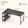 FONTOI 47 Inch L Shaped Computer Desk Gaming Desk Corner Desks Home Office Desk with Open Shelf Working Table with Storage, Black, 31.5"* 47.2"*28.6" - 3 of 4