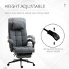 Okak High-Back Executive Office Chair with Headrest, Upholstered Desk Chair with Retractable Footrest and Padded Armrest for Home, Office - 4 of 4