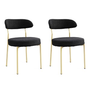 NicBex Set of 2 Dining Chair Upholstered Padded Seat Metal Legs Side Chair,Suitable for Kitchen,Dining Room - 1 of 4