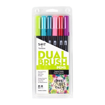 Photo 1 of 6pk Tropical Dual Brush - Tombow