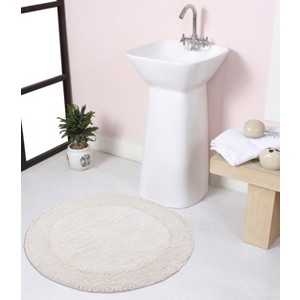 Double Ruffle Collection Cotton Ruffle Pattern Tufted Bath Rug - Home Weavers - 1 of 4