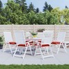 vidaXL Durable Chair Cushions 6 Pack - 19.7"x19.7"x2.8" Oxford Fabric in Vibrant Red - Outdoor and Indoor Use - 2 of 4