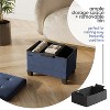 StorageBud Storage Ottoman for Bedroom End of Bed, Faux Leather Storage Bench, Large Storage Ottoman Bench, Entryway Bench with Storage - 3 of 4