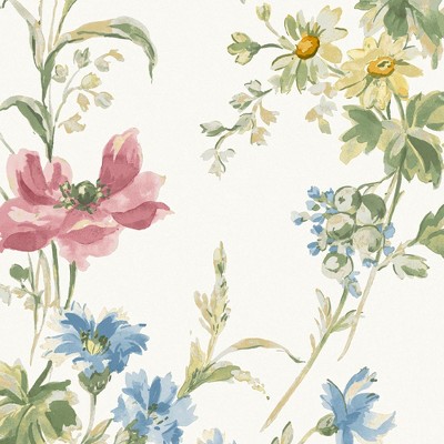 Poppy Meadow Multi-Colored Matte Non-Pasted Wallpaper Sample