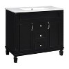 VYNXARIA 36'' Bathroom Vanity with Top Sink - Modern Storage Cabinet with Soft Close Doors - 4 of 4