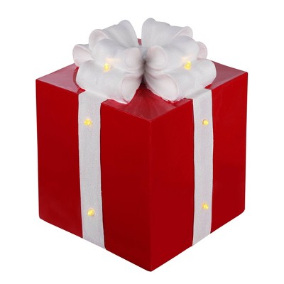 9.5in LED Christmas present Decorative Holiday Scene Props - Haute Décor