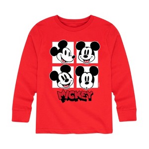 Boys' - Disney - Mickey Grid Long Sleeve Graphic T-Shirt - 1 of 4