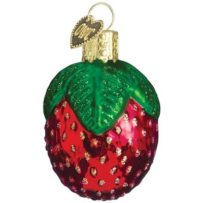 Old World Christmas Glass Blown Ornament, Sparkling Strawberry