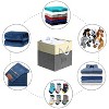 FURNIinspire 4pcs Non-Woven Cotton Rope Utility Storage Bins Drawer Organizer Basket Storage Cubes Bedroom Dorm Organizer, Gray, 3.12"*11.7"*11.7" - 4 of 4