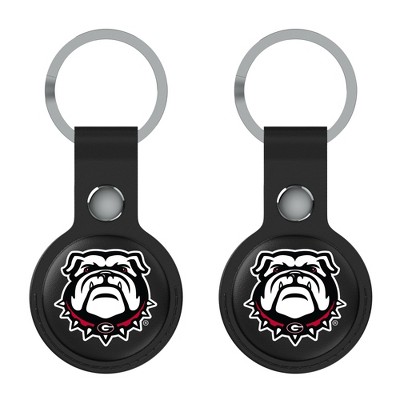 Keyscaper NCAA SEC Universities Insignia Black Airtag Holder 2-Pack