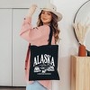 City Creek Prints Alaska Forest Scene Canvas Tote Bag - 15x16 - Black - 2 of 2