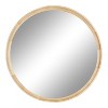 Kate and Laurel Hatherleig Round Wood Round Mirror, 34" Diameter, Natural - 4 of 4