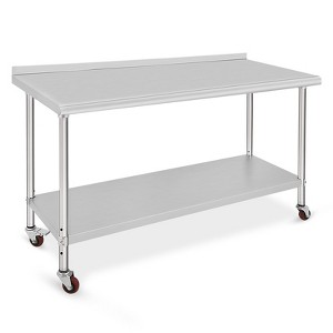 Stainless Steel Workbench - Durable, Rust-Resistant, Easy to Clean, Heavy Duty, Adjustable Height - 1 of 4