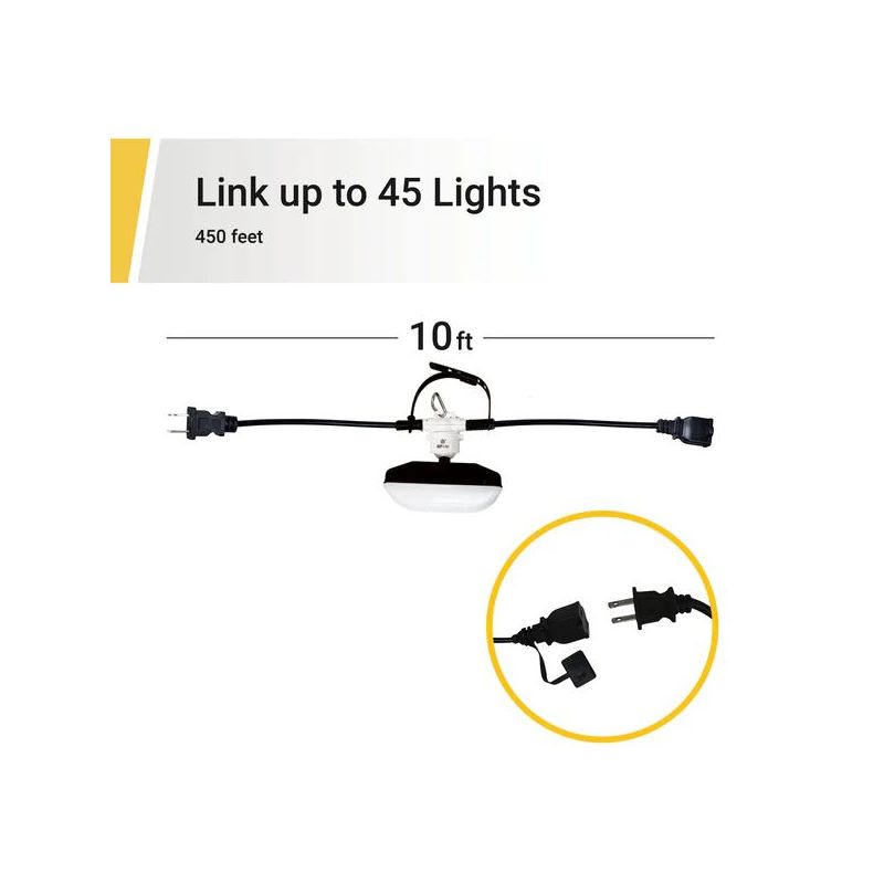 4-Pack 1500 Lumen LED Linkable 10ft String Light with 1 Adjustable Light Head, 2 of 11