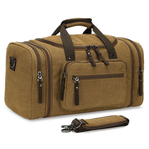 Unique Bargains Expandable Multi-Compartment Duffel Bag for 3-5 Day Trips Coffee