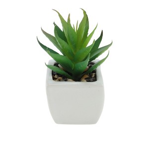 Unique Bargains Artificial Plants Ceramic Pot Plastic 2.01"x2.01"x2.95" 1 Pc - 1 of 4