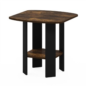 Furinno Simple Design End/SideTable, Amber Pine/Black - 1 of 1