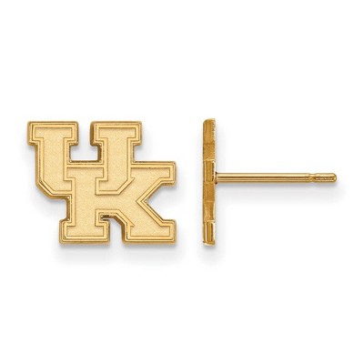 Black Bow Jewelry 14k Yellow Gold Kentucky Wildcats NCAA Post Earrings
