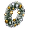 Vickerman 18" Frosted Green Wreath Silver/Gold Balls - 4 of 4