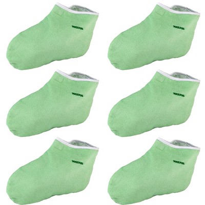 WaxWel Paraffin Wax Bath Accessory Package, Professional Home and Spa Moisturizing Therapy Accessories, 6 Thermal Terry Foot Booties