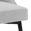 Stone 100% Polyester Bentwood Colfax Mid-Century Modern Side Chair (Set of 2) with Tapered Metal Legs and Fabric Seat and Back - 3 of 4