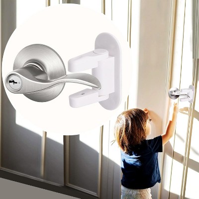 Childproof Door Lever Lock,(2 Pack) Prevents Toddlers Pets From Opening Doors, Door Handle Lock for Babyproofing