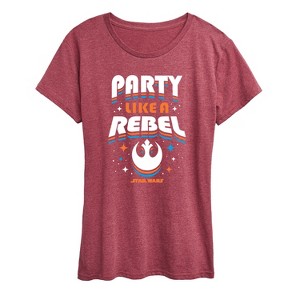 Women's - Star Wars - Party Like A Rebel Short Sleeve Graphic T-Shirt - 1 of 4