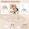 Tangkula 3 Piece Dining Kitchen Set Modern Round DiningTable Chairs Set for Small Space - 4 of 4