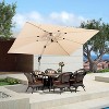 PURPLE LEAF 9' X 12' Patio Umbrella Outdoor Rectangle Umbrella Silvery Cantilever Outdoor Umbrella for Garden Deck Pool Patio - 2 of 4