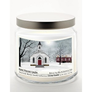 Courtside Market Love One Another Snickerdoodle 12.8oz Soy Wax Candle Glass Jar with Brushed Silver Metal Lid - 1 of 3