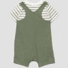 Carter's Just One You® Baby Boys' 2pc Short Sleeve T-Shirt & Overalls Set - Green - 3 of 4