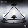 Urban Ambiance Luxury Luxe Industrial Ceiling Fixture,  15"H x 19-7/8"W,  Charcoal Finish, UHP2241 - 4 of 4