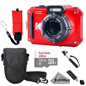 Kodak PIXPRO WPZ2 Waterproof Digital Camera (Red) with Case, 32GB