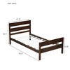 MATEERTY Twin Bed with Headboard Brown - 3 of 4