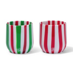 Silipint: Silicone Wine Glasses: 2 Pack - Peppermint & Poinsettia - 1 of 4