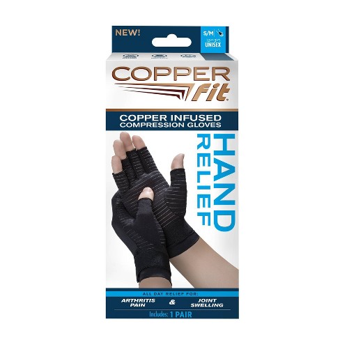 Copper Joe Fingerless Compression Arthritis Gloves-1 Pair , X
