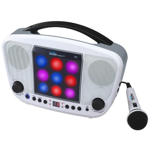 Singing Machine Bluetooth Karaoke System With Led Disco Lights Cd+g Usb And  Microphone Karaoke Machine : Target