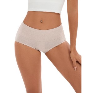INSPIRE CHIC Women's Plus Size High Waist Tummy Control Briefs Butt Lifter Control Panties - 1 of 4