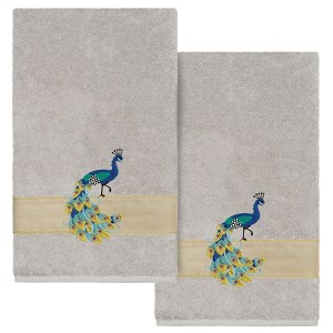 Linum Home Textiles 100% Turkish Cotton PENELOPE Embellished Towel Set - 1 of 4