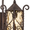 John Timberland Casa Seville Rustic Wall Light Sconce Dark Walnut Hardwire 7 3/4" Fixture Hammered Champagne Glass for Bedroom Bathroom Vanity Reading - 2 of 4